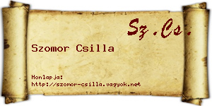 Szomor Csilla névjegykártya